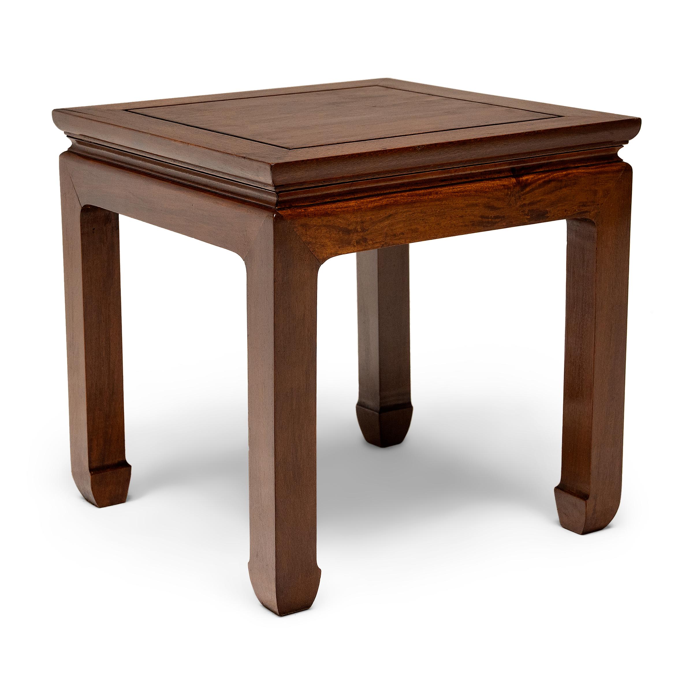 Qing Chinese Fang Deng Square Stool, c. 1900 For Sale