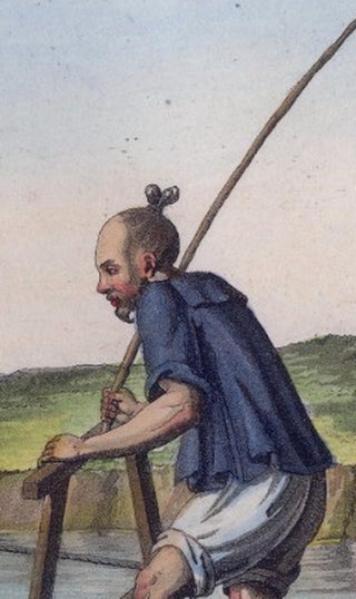 Chinese Farmer with Water Buffalo, Agricultural Scene, Ferrario Print of 1815, view 11