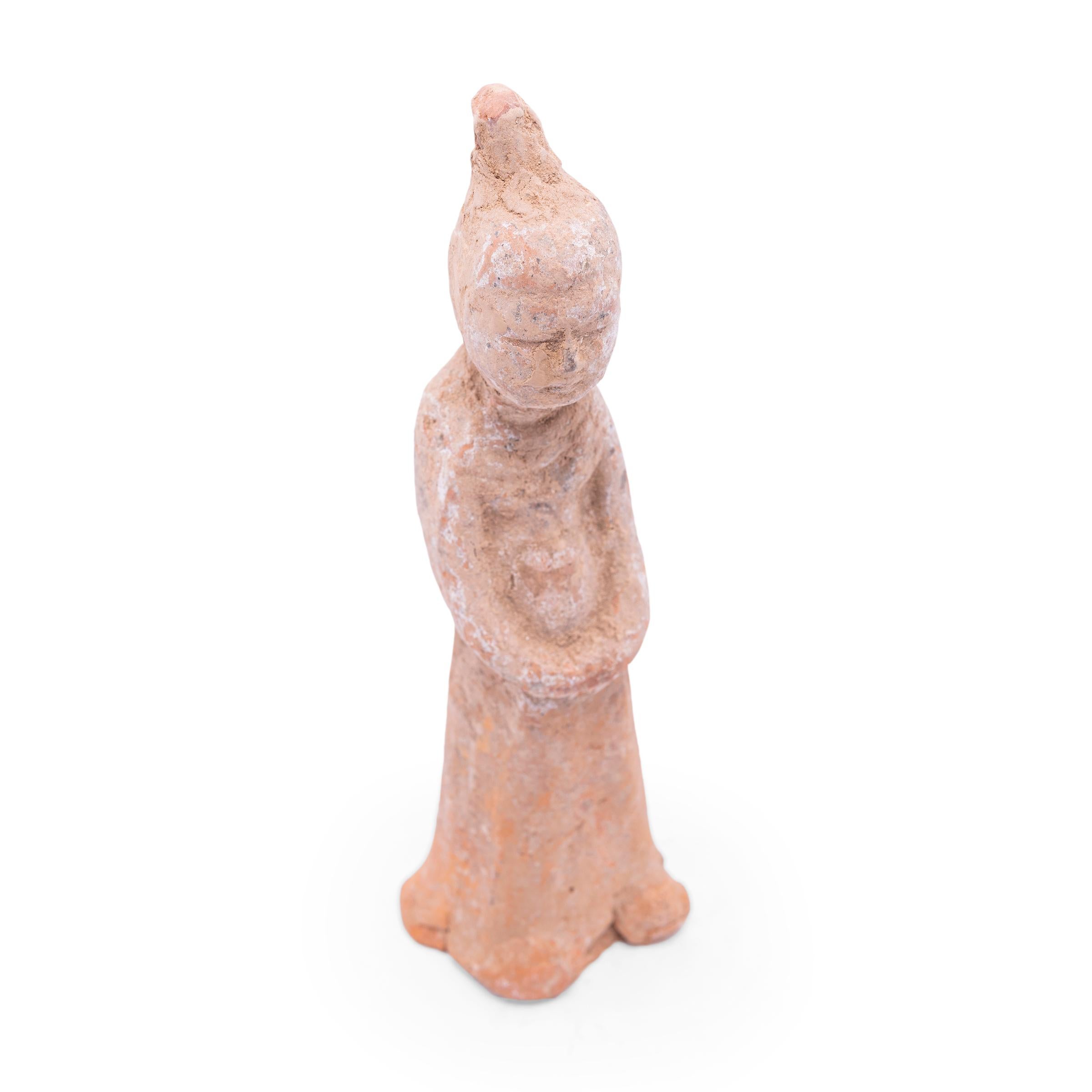 Earthenware Chinese Female Mingqi Spirit Attendant For Sale