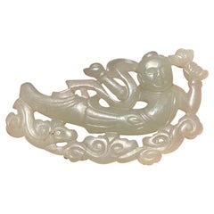 Antique Chinese Fine Jade "Flying Angel" Aspara