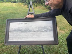 Chinese Finest Quality Landscape Gray And White Painting Sea & Mountains