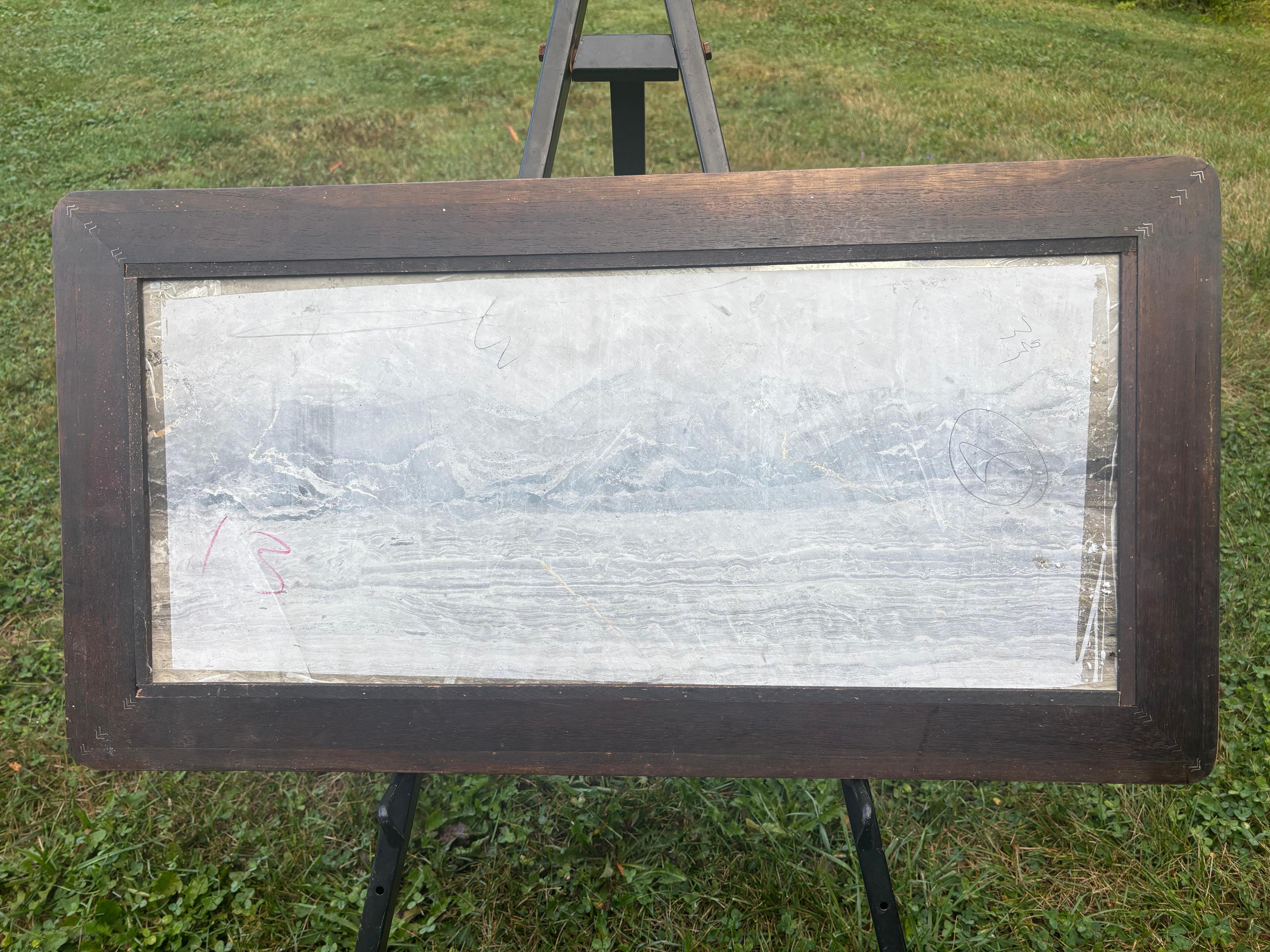 Chinese Finest Quality Landscape Gray And White Painting Sea & Mountains For Sale 3