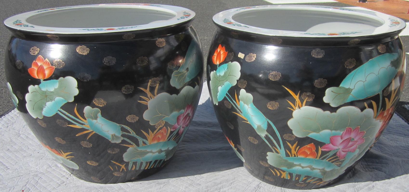 Chinese Fish Bowls In Excellent Condition For Sale In Paradise Point, Queensland