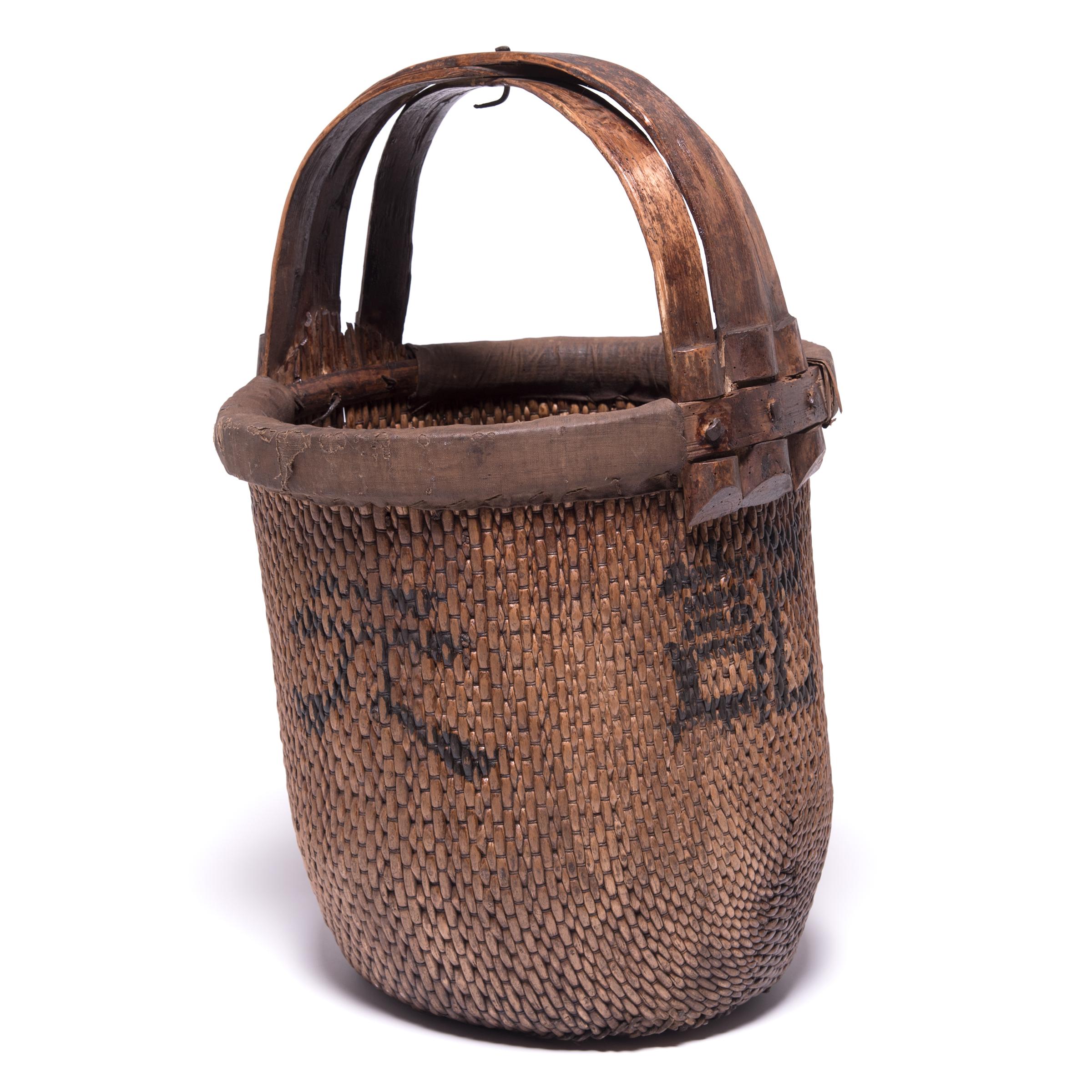 Rustic Chinese Fisherman's Basket, circa 1900 For Sale