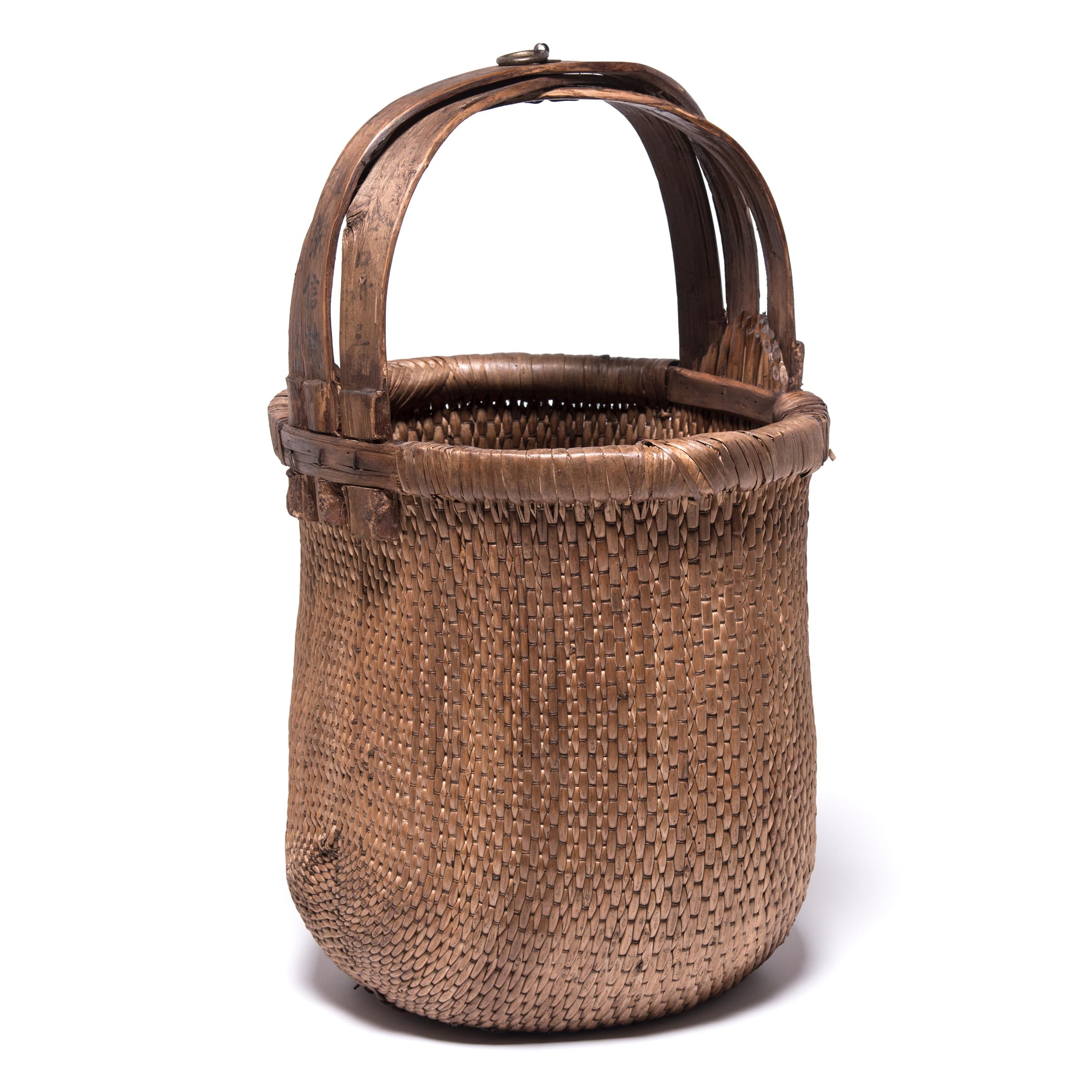 fisherman's wicker basket