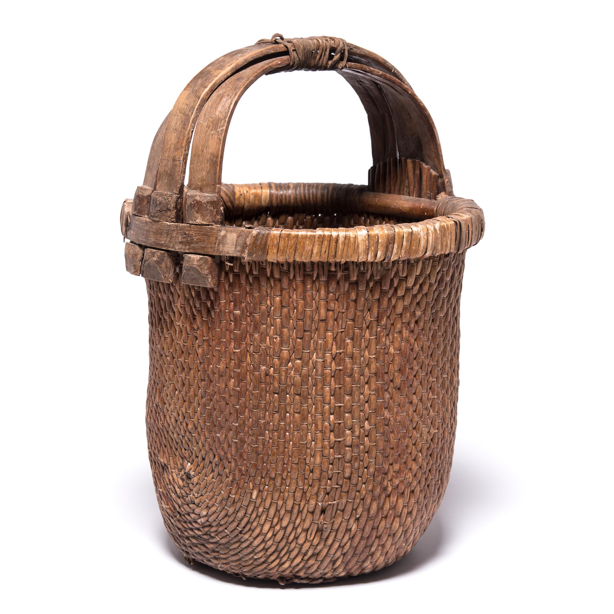 Rustic Chinese Fisherman's Basket, circa 1900