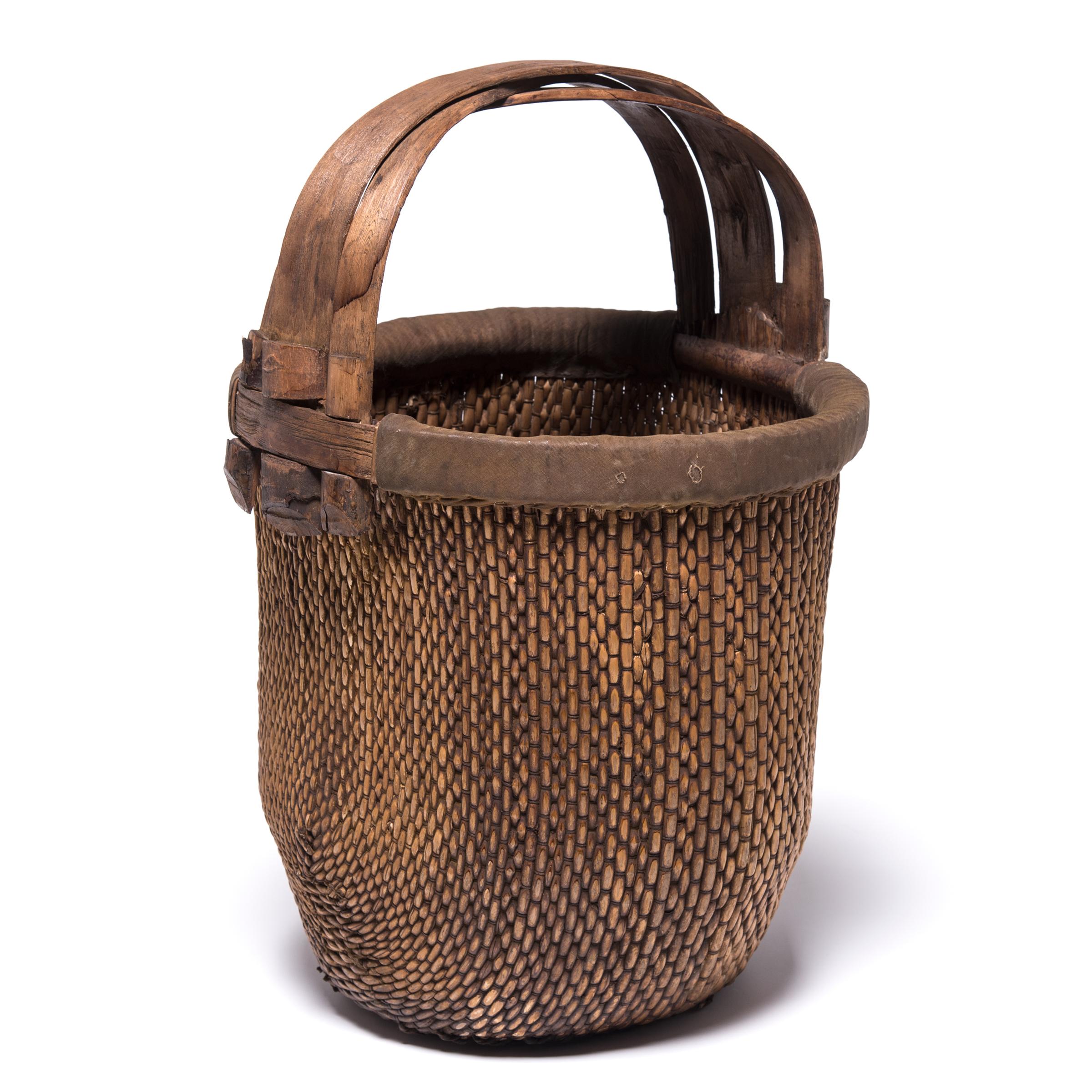 Hand-Woven Chinese Fisherman's Basket, circa 1900 For Sale