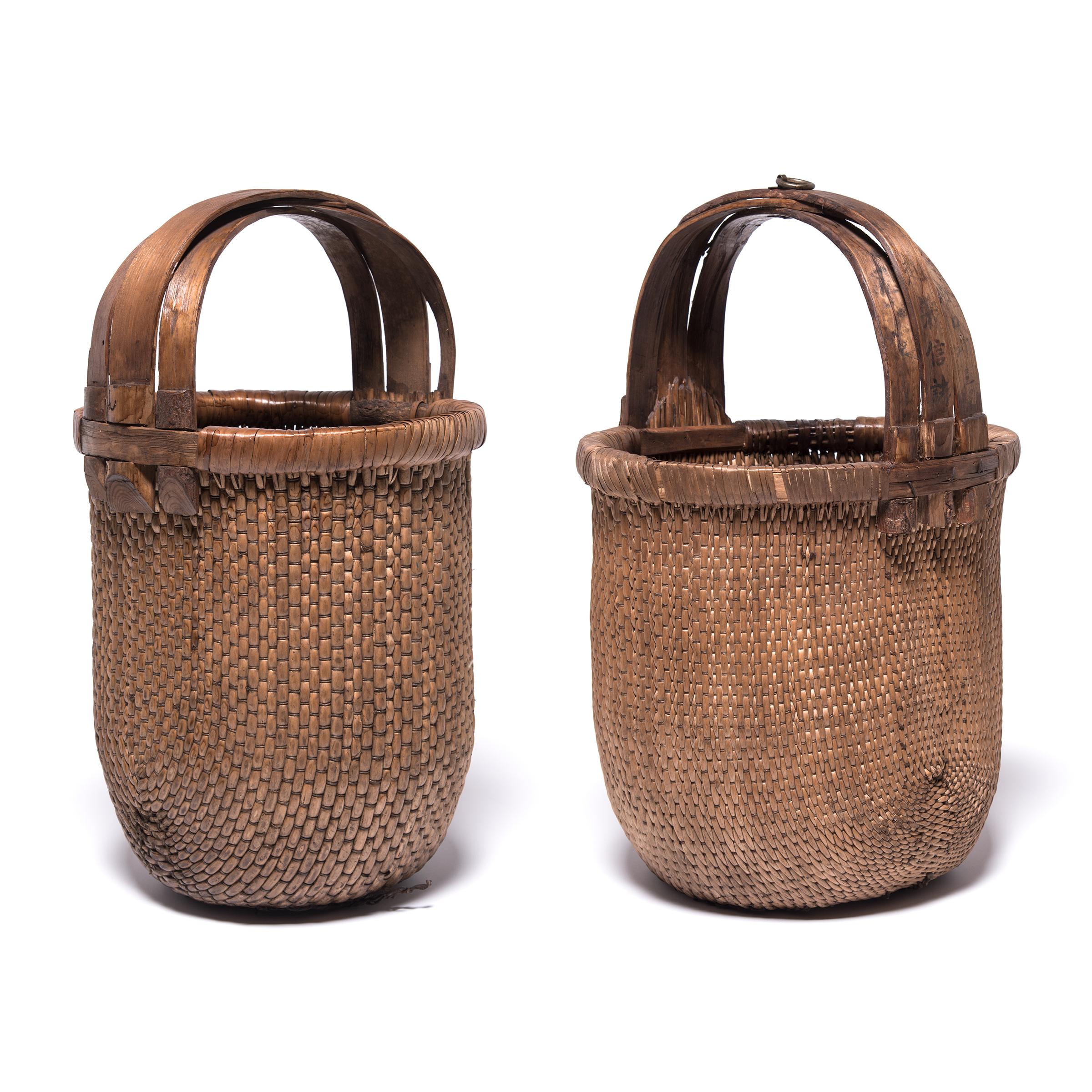 Hand-Woven Chinese Fisherman's Basket, circa 1900