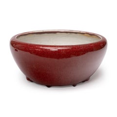 Chinese Flambé Drip Glaze Bowl in Oxblood Red, c. 1800
