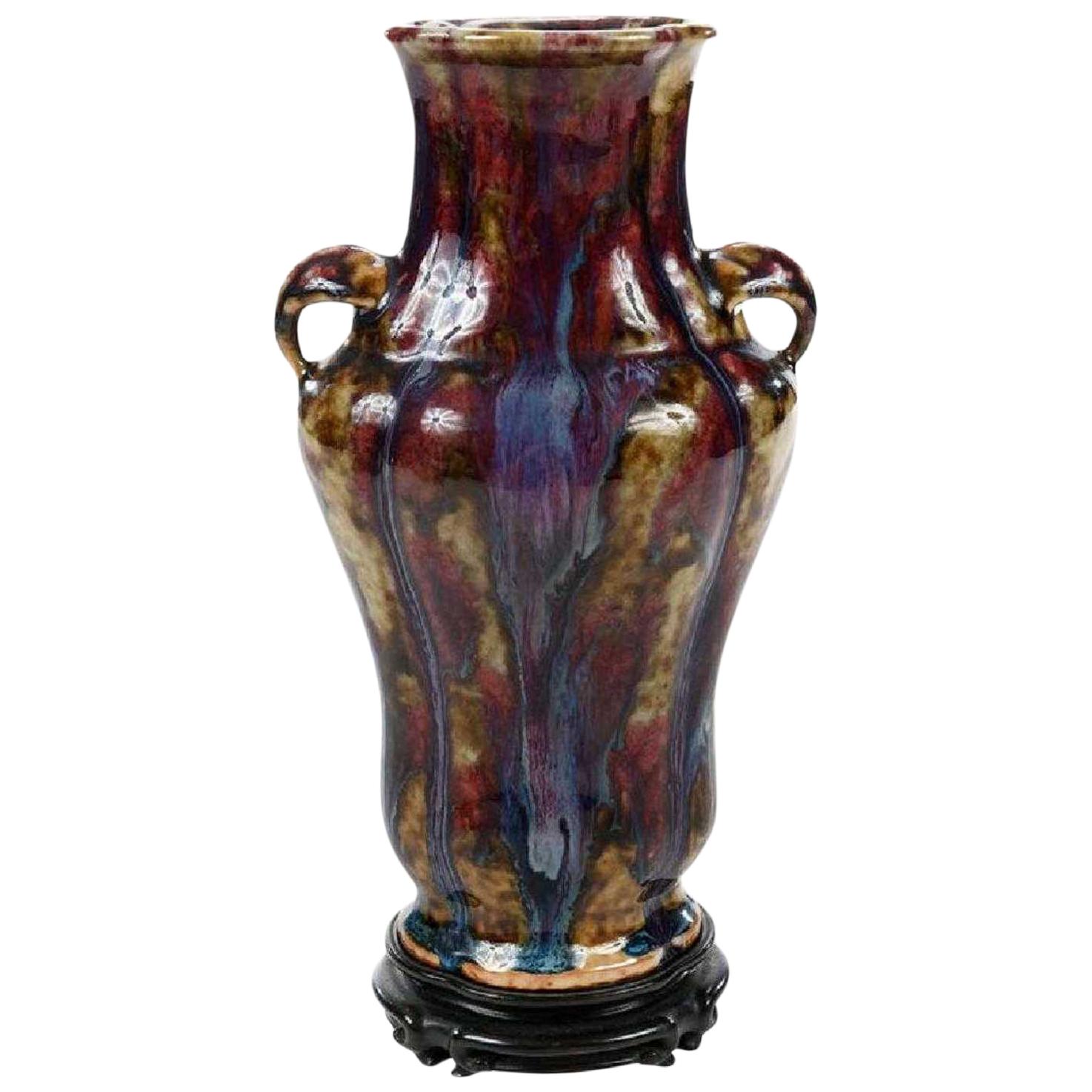 Chinese Flamb�é glaze Yao Bian Vase