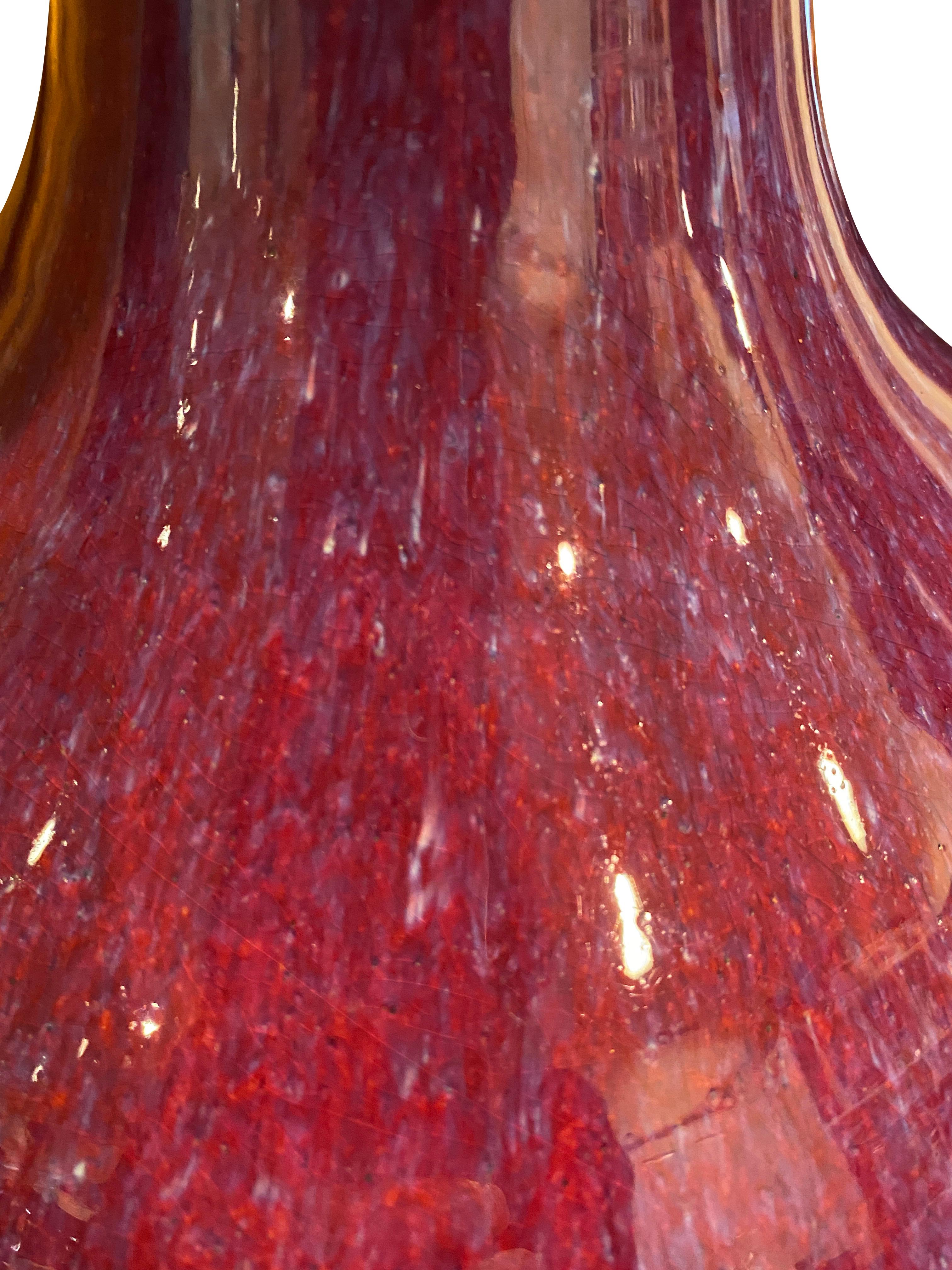 Chinese Flambe Glazed Table Lamp 1