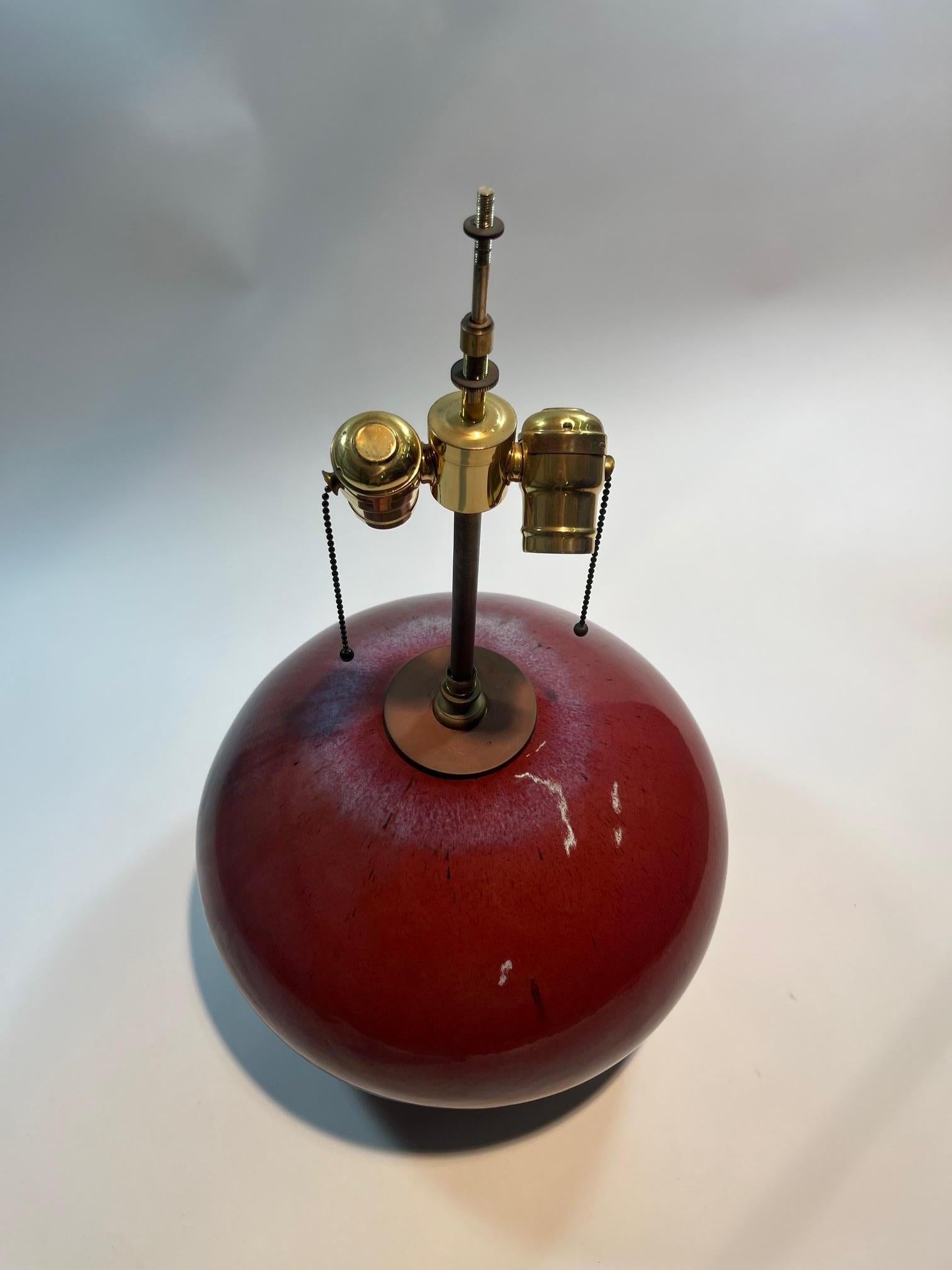 Late 20th Century Chinese Flambe Lamps Selected by Karl Springer For Sale