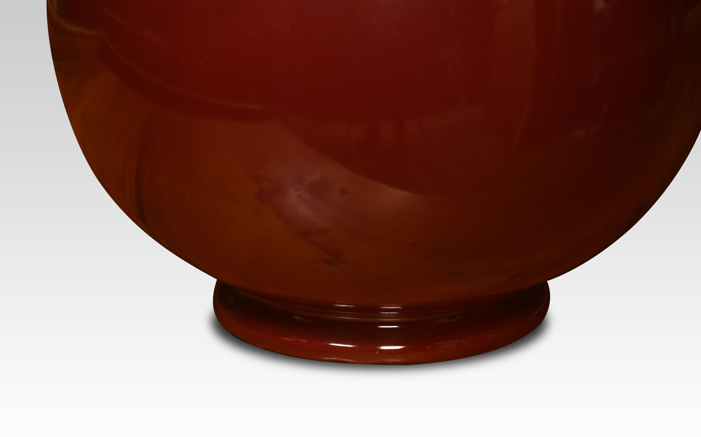 Chinesische Flambe-Vase-Lampe im Zustand „Gut“ im Angebot in Cheshire, GB
