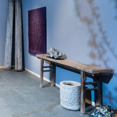 Mesa de altar china flanqueada de olmo, c. 1850