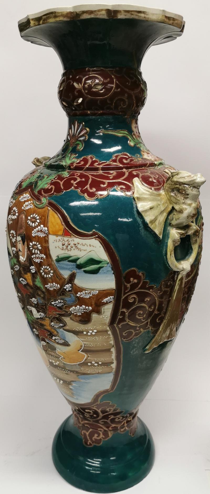 Hand-Painted Chinese Floor Vase For Sale