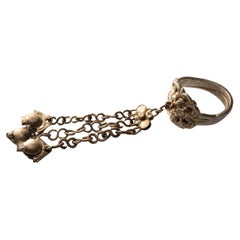 Antique Chinese Floral Charm Ring, c. 1900