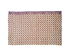 Chinese Floral Design Embroidered On Silk Textile