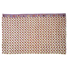 Chinese Floral Design Embroidered On Silk Textile