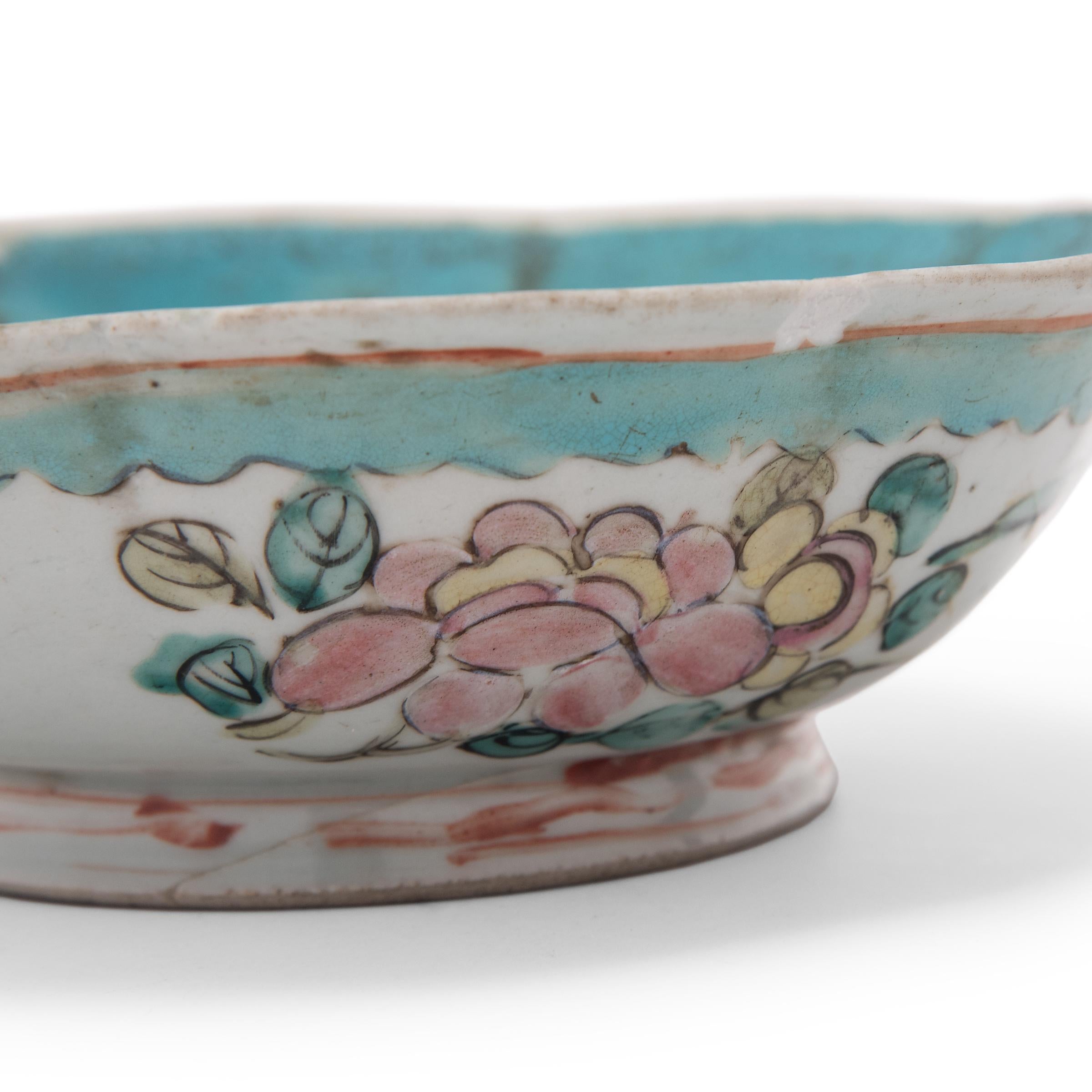19th Century Chinese Floral Offering Bowl, c. 1850