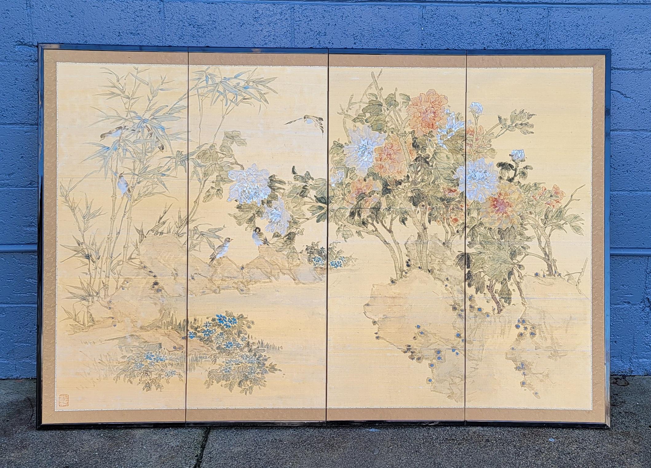 Chinese Folding Screen Hand Painted 1
