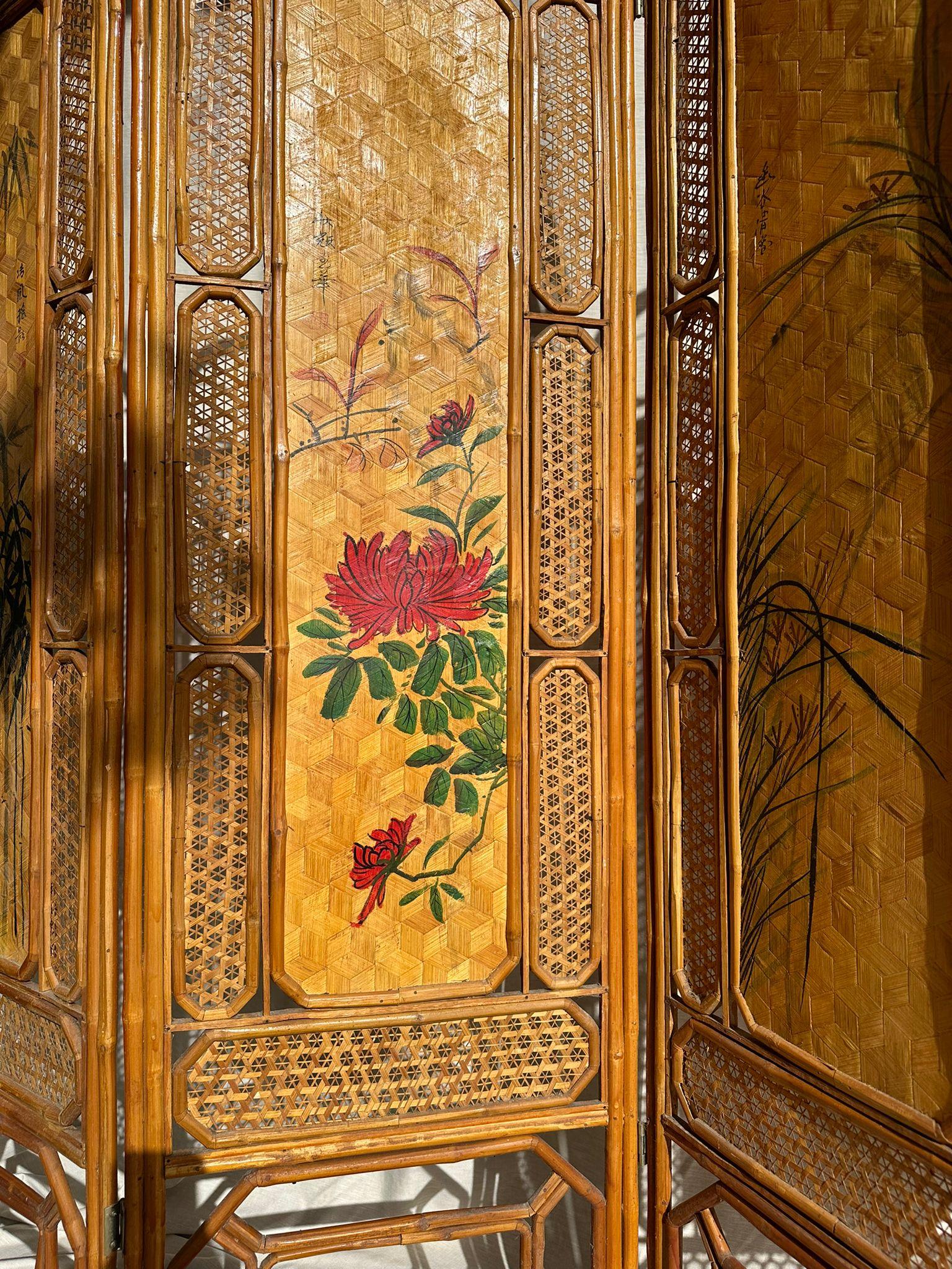 Chinese Folding Screen Partition from the XX Century In Good Condition In Lisboa, PT
