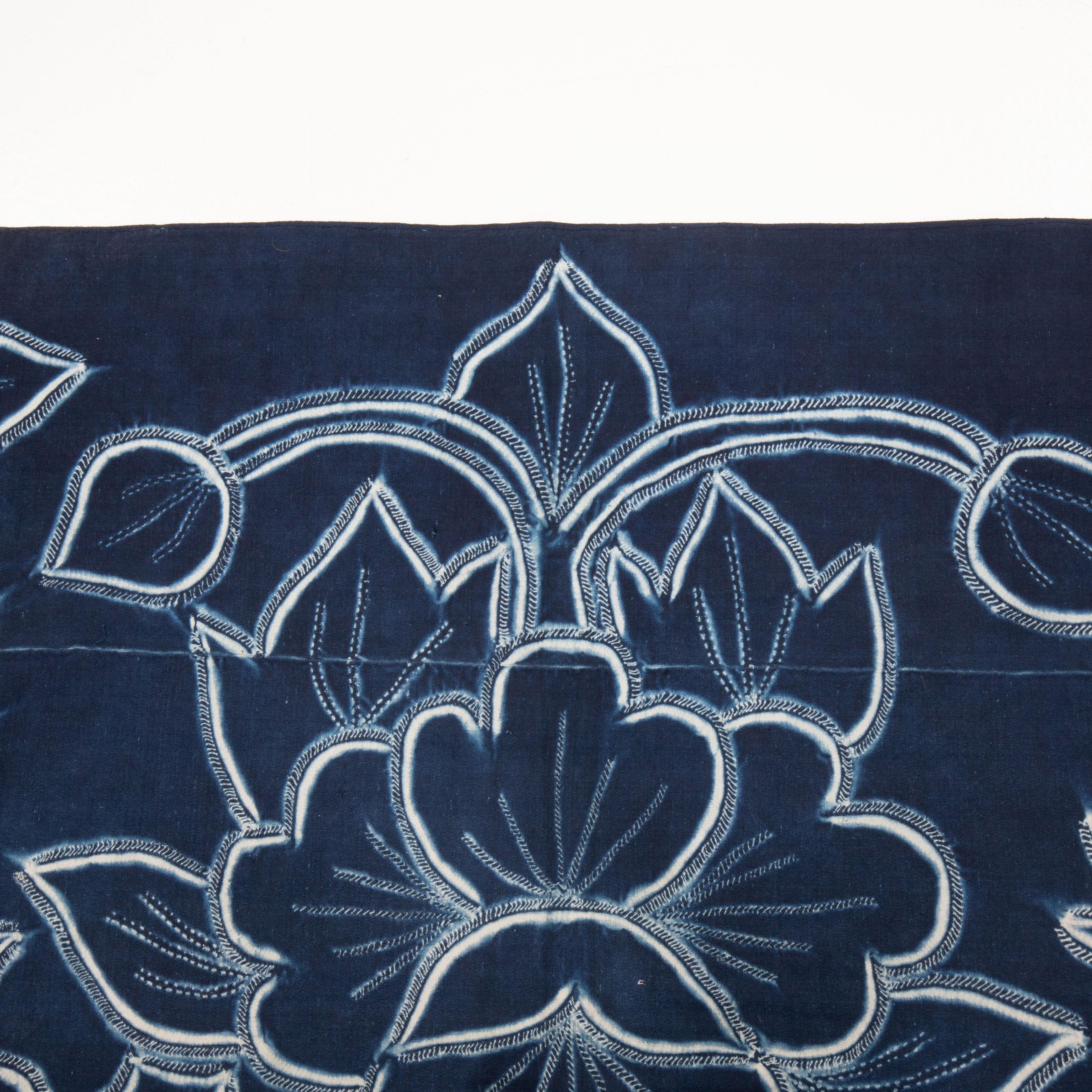 Batik Panneau indigo d'art populaire chinois, années 1980 en vente