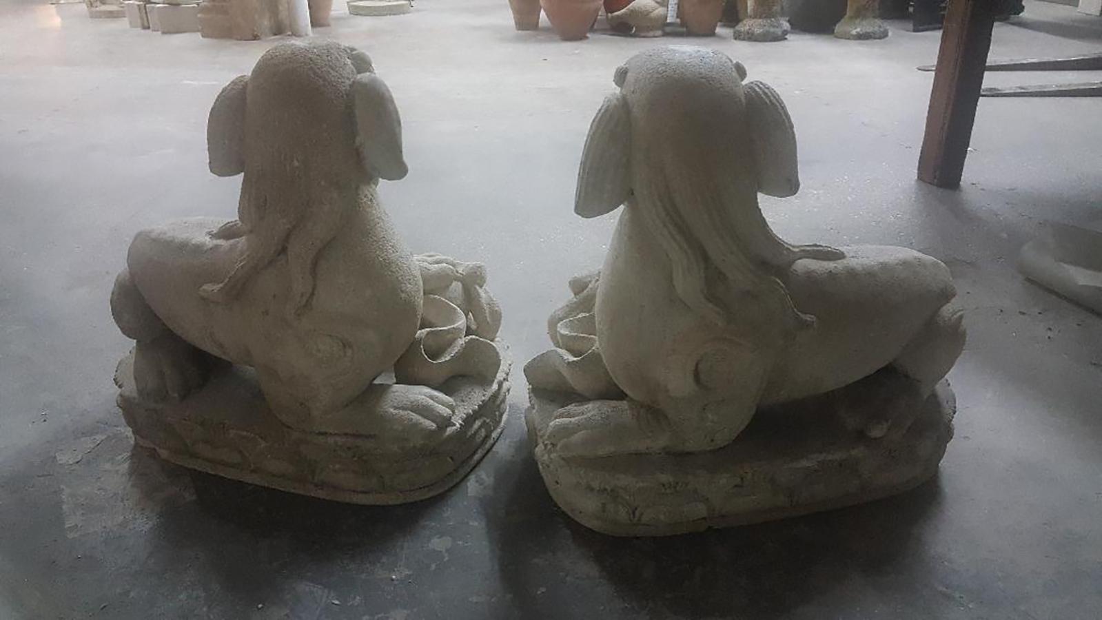 concrete foo dogs