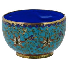 Chinese Footed Cloisonne Enamel Over Copper Bowl