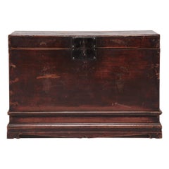Antique Chinese Footed Keeper's Trunk, c. 1900