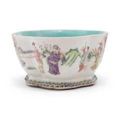Chinese Footed Offering Bowl with Gathering of Immortals, c. 1900