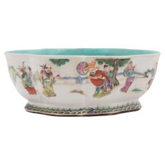 Chinese Footed Offering Bowl with Gathering of Immortals, c. 1900