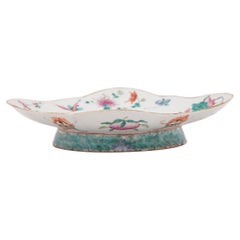 Antique Chinese Footed Offering Bowl with Mythical Figures, c. 1850