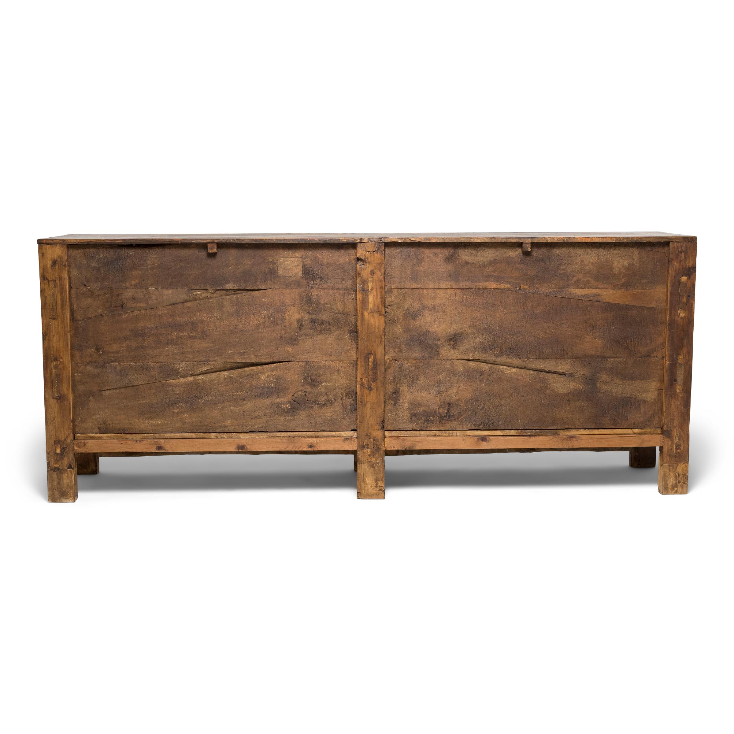 Chinese Four Door Herdsman Coffer, circa 1880 For Sale 1