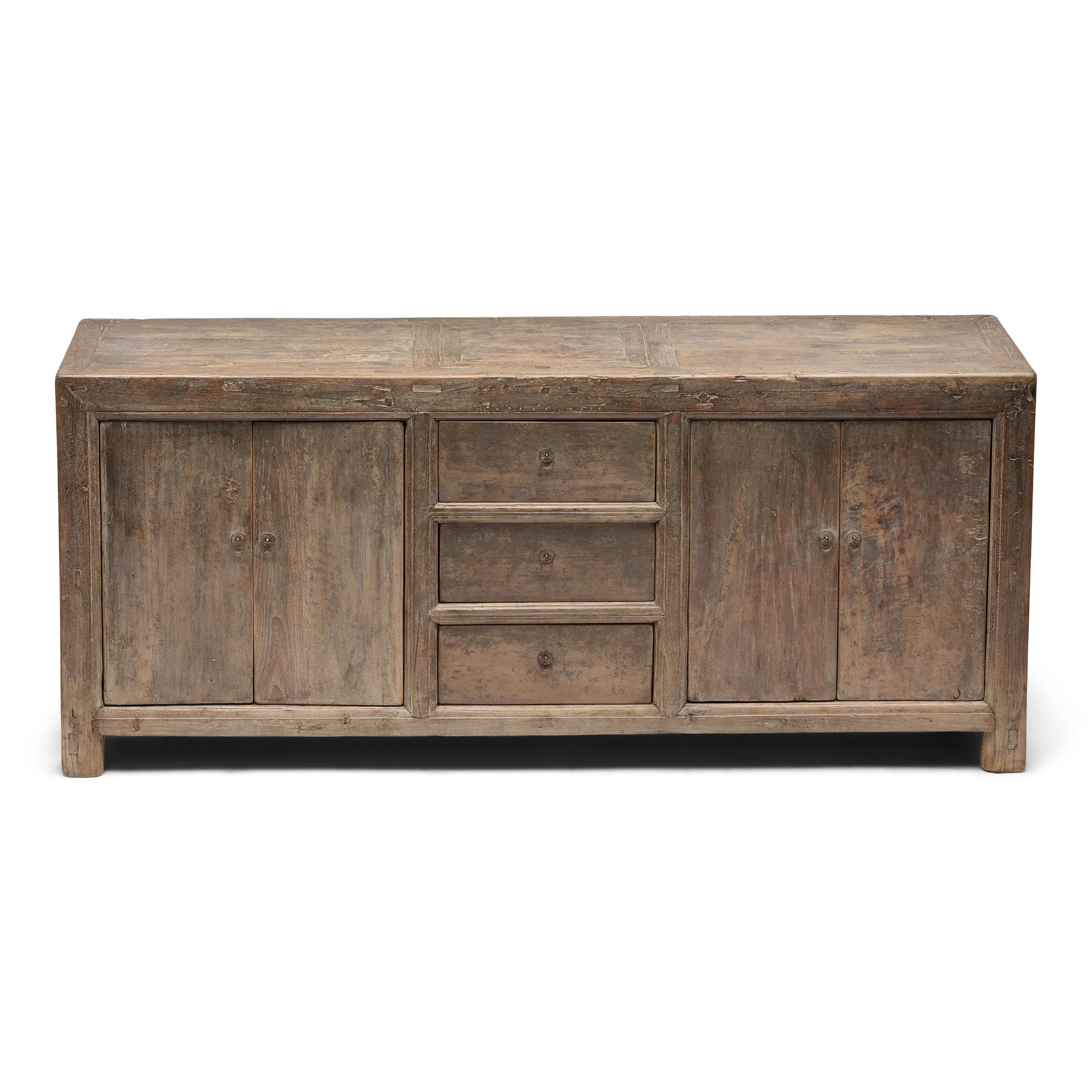 Chinese Four Door Steppe Coffer, c. 1900 In Good Condition In Chicago, IL