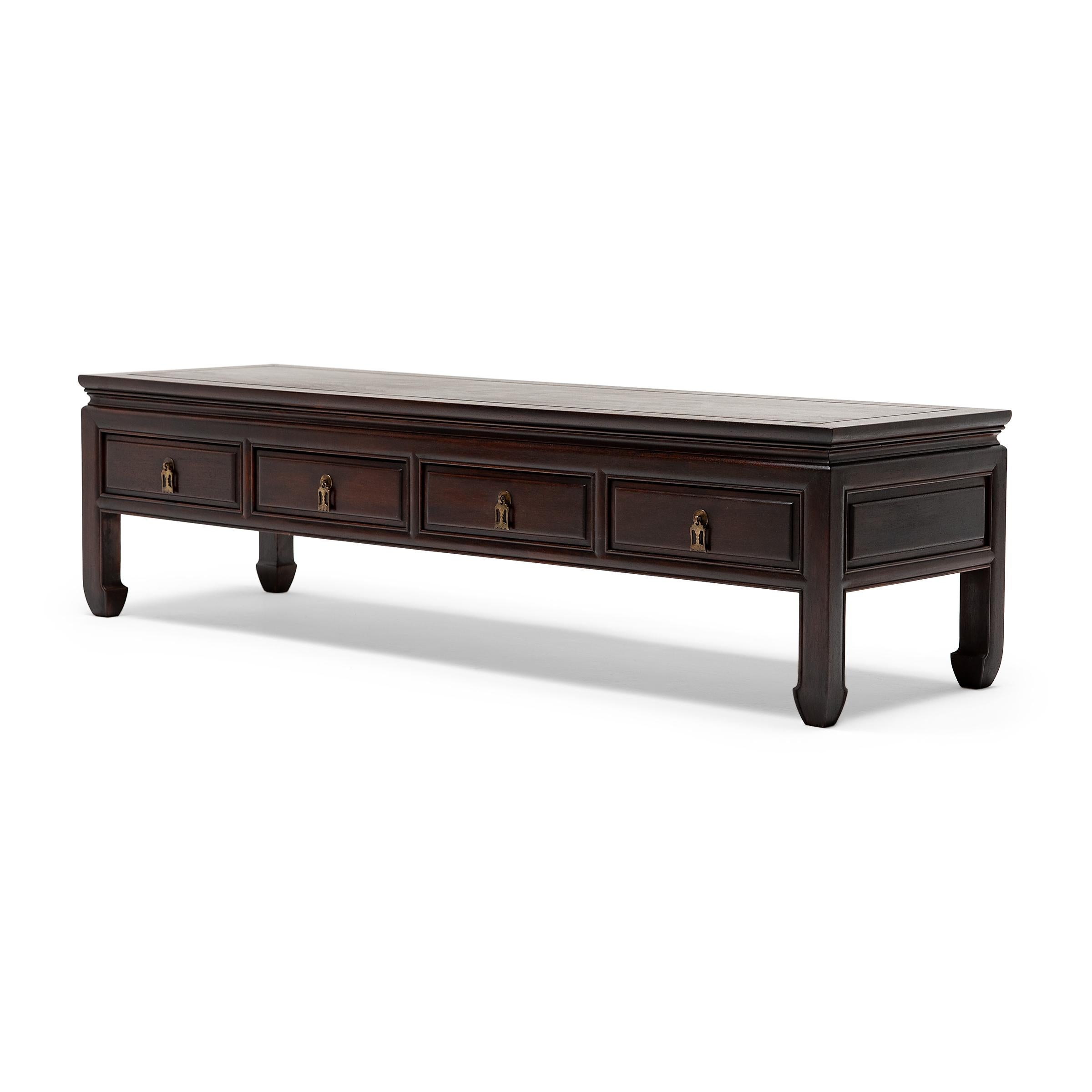 Qing Chinese Four Drawer Kang Table, c. 1900 For Sale