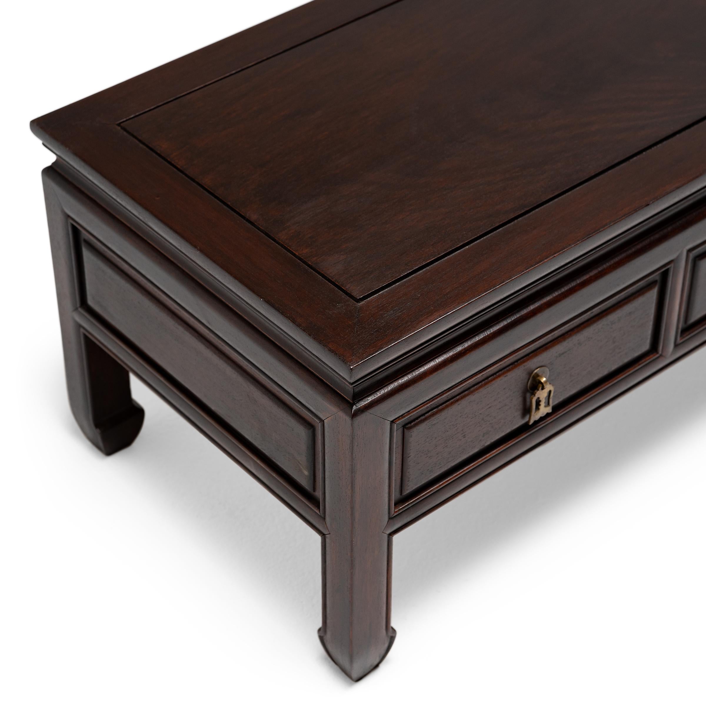 20th Century Chinese Four Drawer Kang Table, c. 1900 For Sale