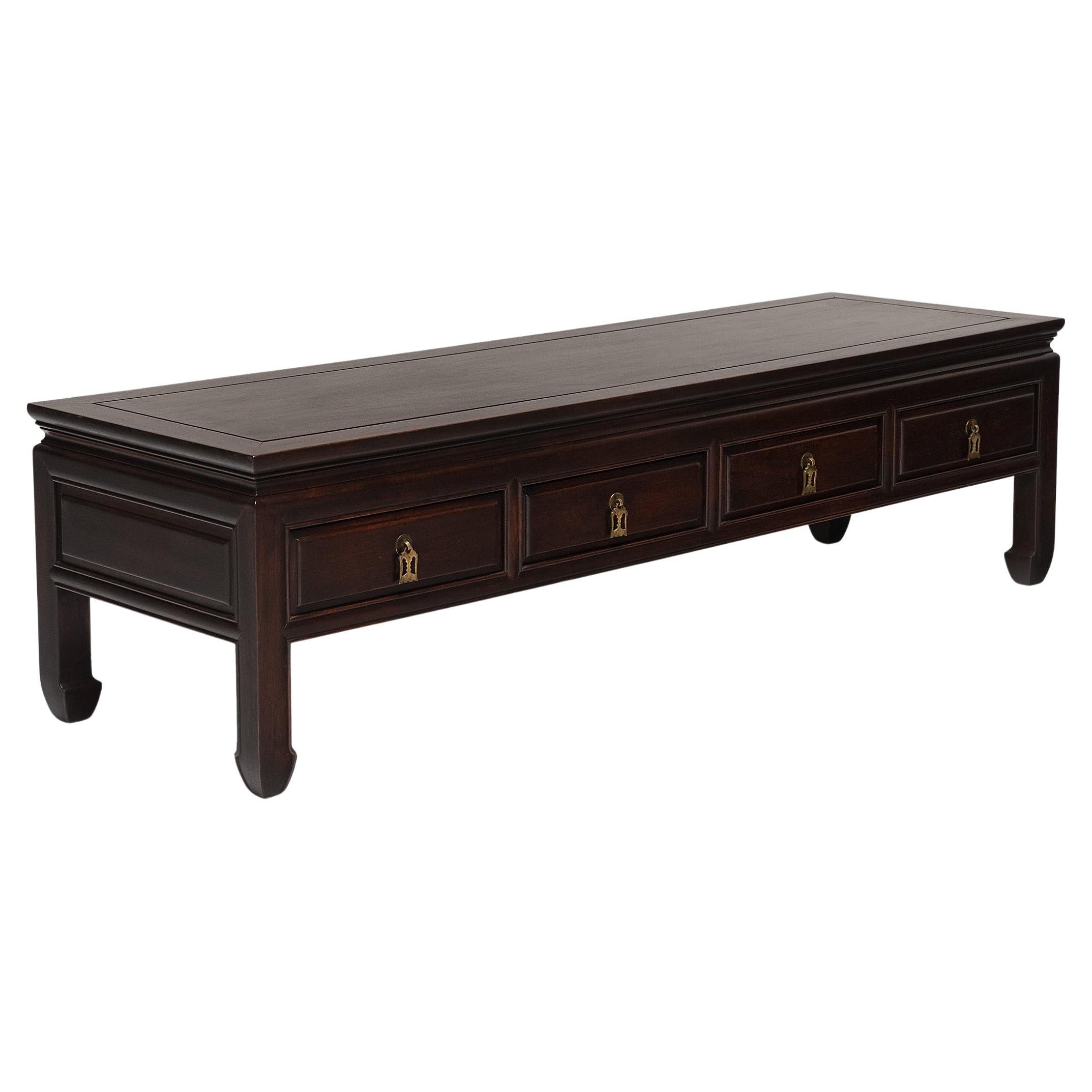 Chinese Four Drawer Kang Table, c. 1900