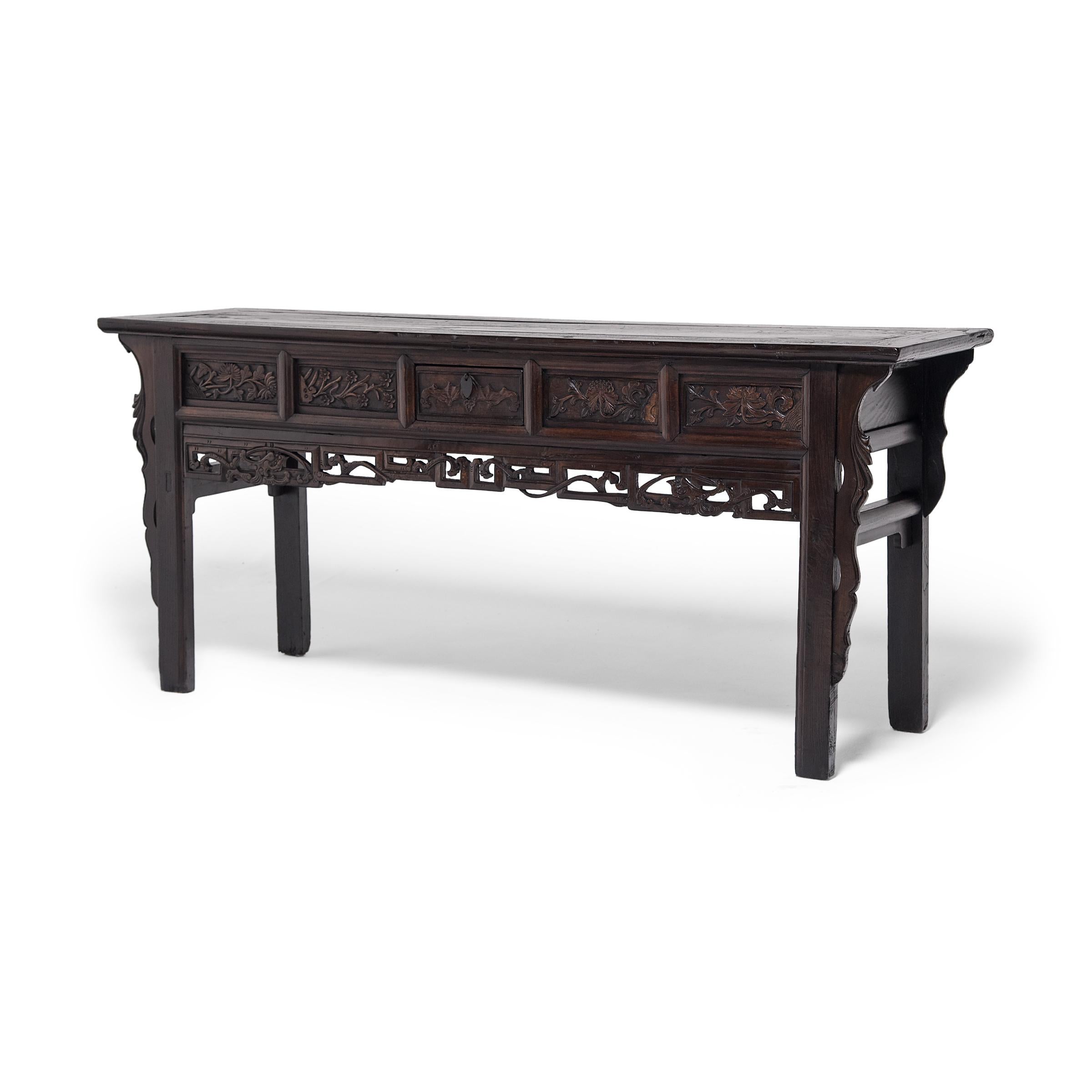 Chinese Four Seasons Altar Table, circa 1850 In Good Condition For Sale In Chicago, IL