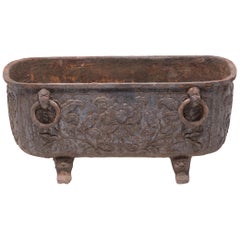 Antique Chinese Four Seasons Cast Iron Tub