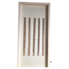 Chinese Framed Set Bamboo Slips With Calligraphy Jiandu
