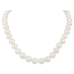 Cultured Freshwater 10.3x11.4mm Pearl Necklace with Silver Color Clasp