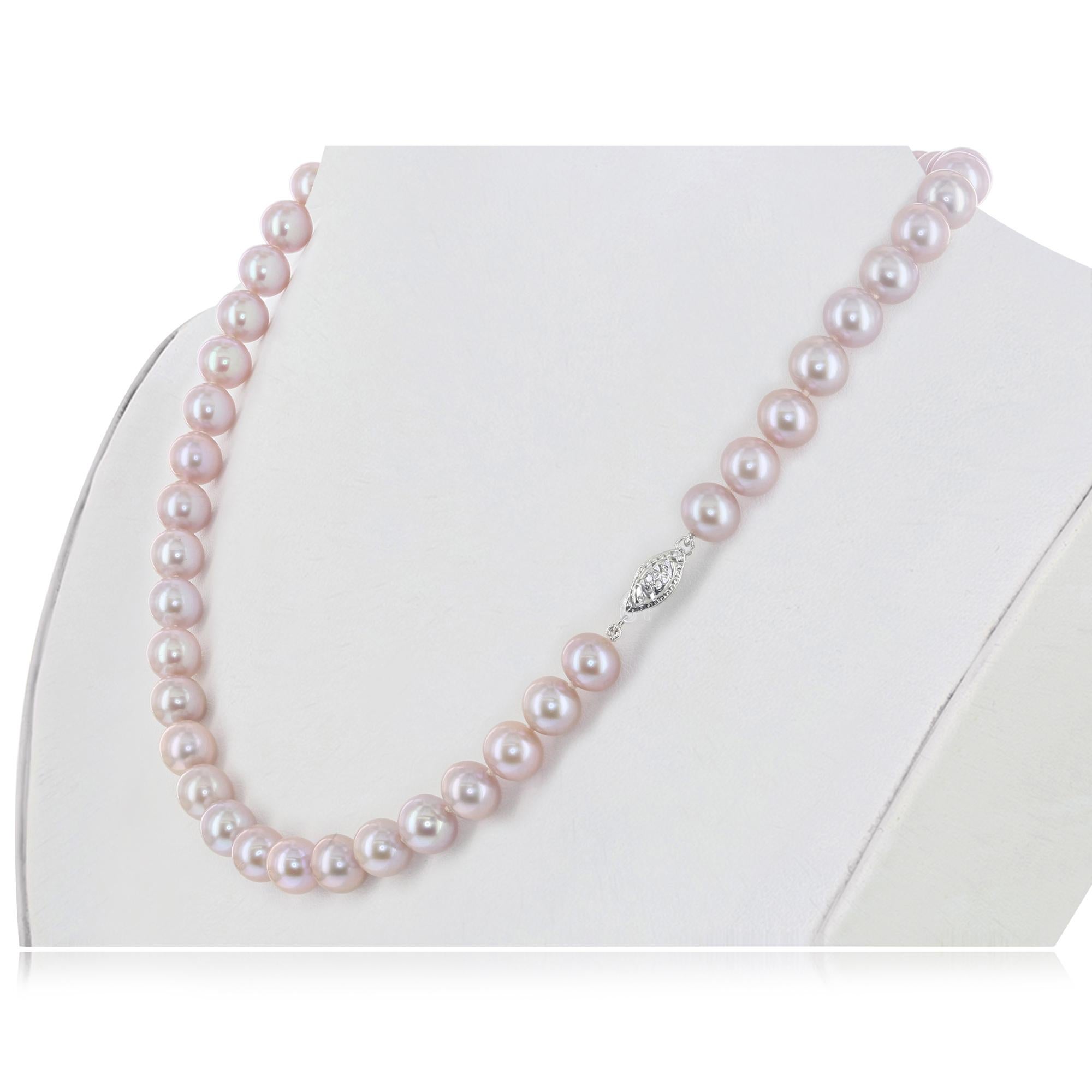 natural pink pearl necklace
