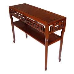 Chinese Fretwork Rosewood Console Table