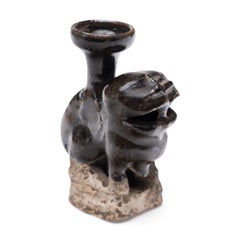 Chinese Fu Lion Candle Stand, c. 1850