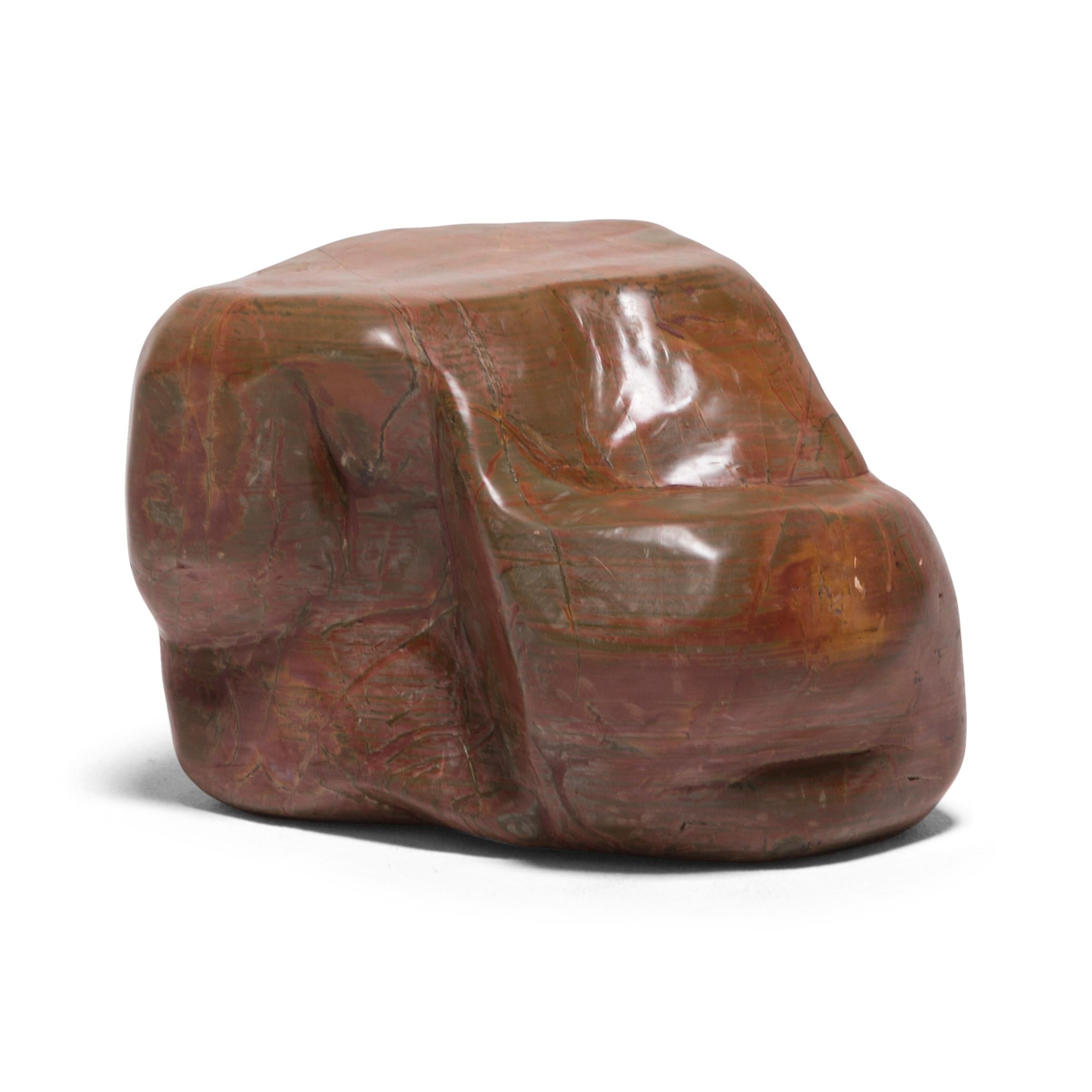 A well-chosen stone is a focal point of both a traditional Chinese garden and a scholar's studio - evoking the complexities of nature and inspiring creative thought. Sourced from China's Guangxi province, this meditation stone has a subtle pattern