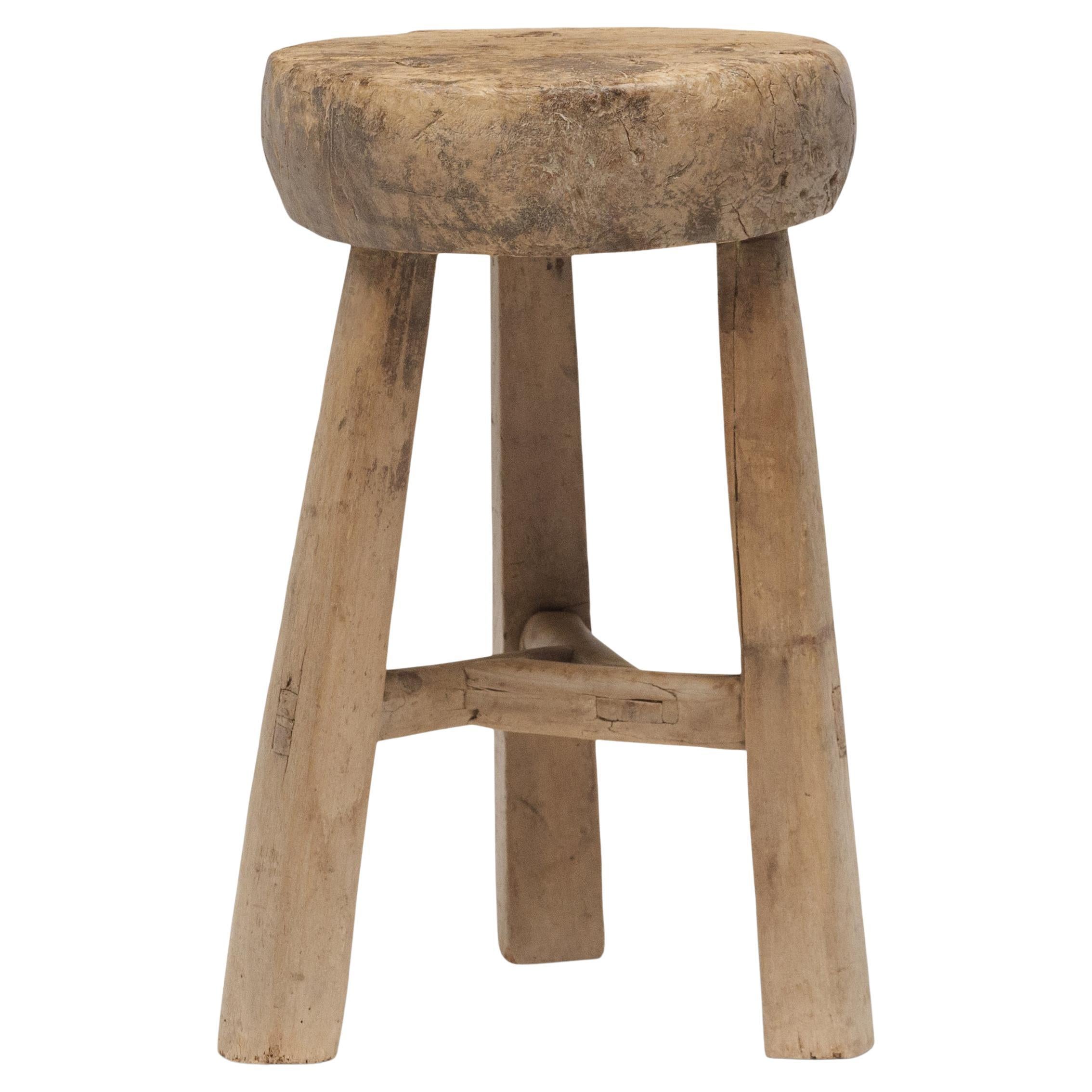 Chinese Full Moon Chopping Stool, c. 1850