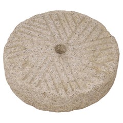 Antique Chinese Full Moon Rice Millstone, c. 1900