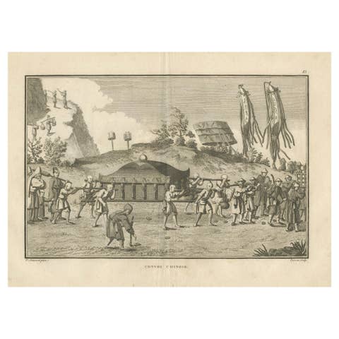 Chinese Funeral Procession with Palanquin – Engraving after Sonnerat, 1806