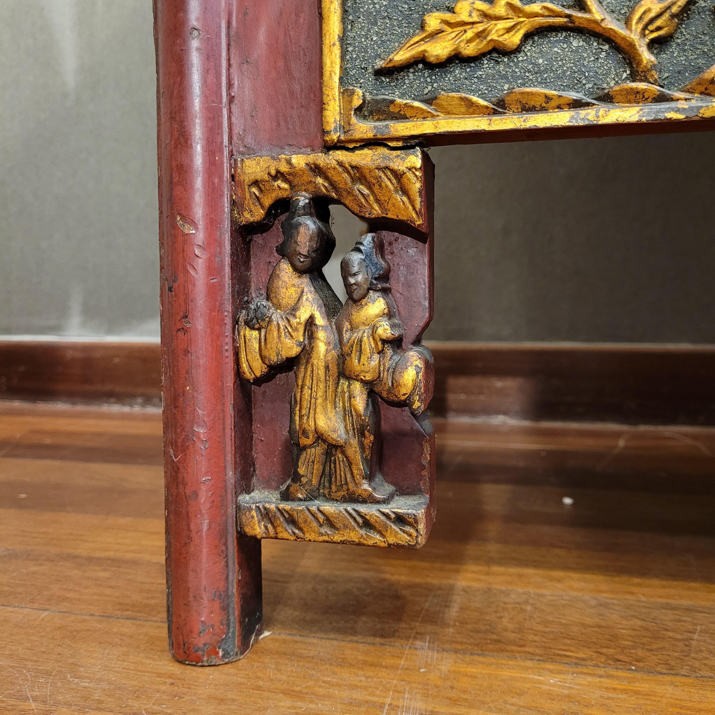 Chinese furniture “Ningbo Cabinet”, carved, lacquered and gilded wood 13