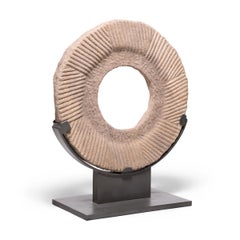 Chinese Furrowed Stone Well Head, c. 1850